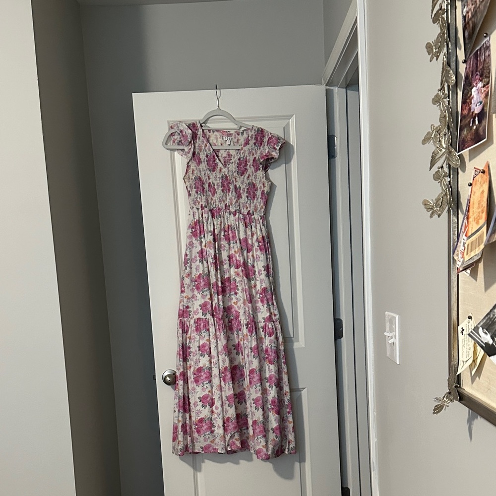 Floral Pink Maxi Dress